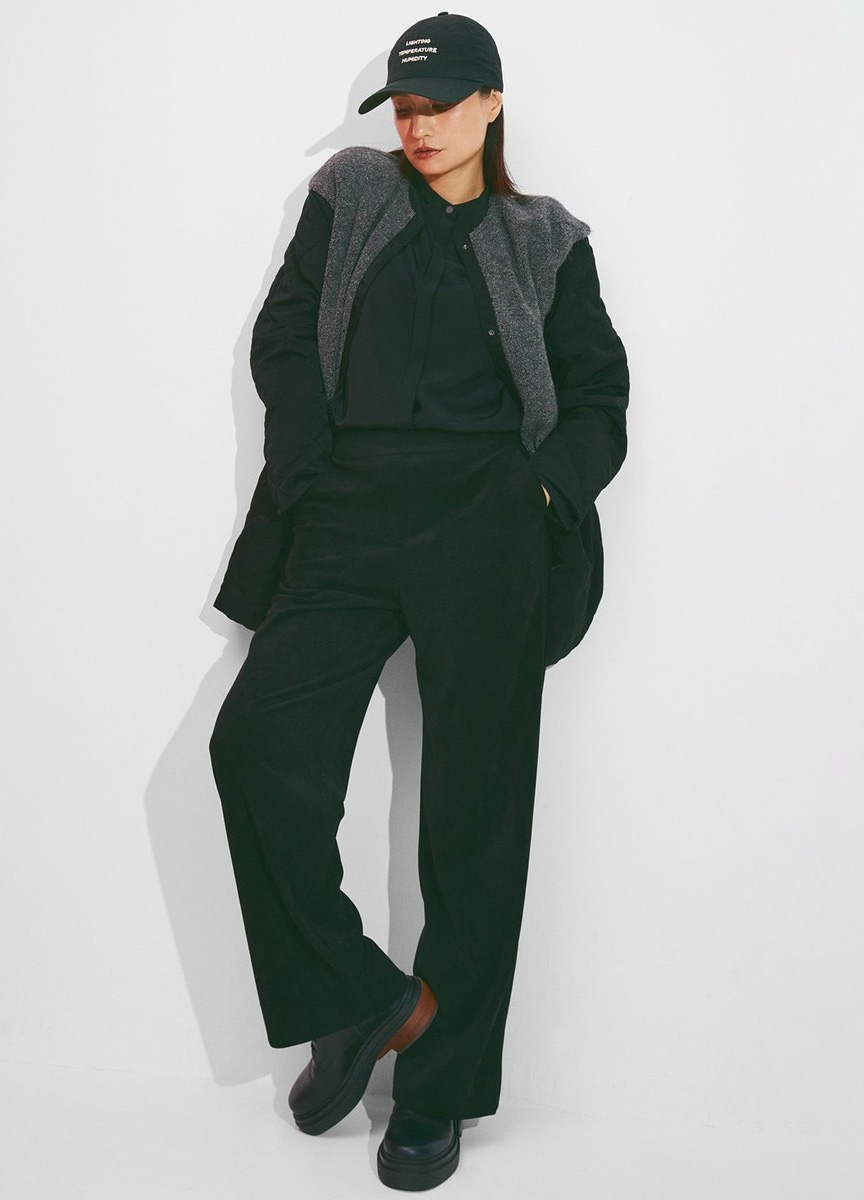 混紡柔質拼歐根紗襯衫